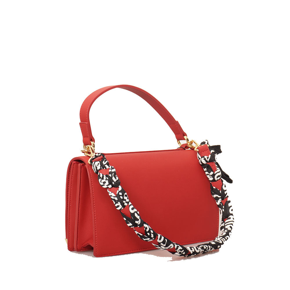 Borsa Donna a Mano e a Spalla LOVE MOSCHINO Rossa con Foulard