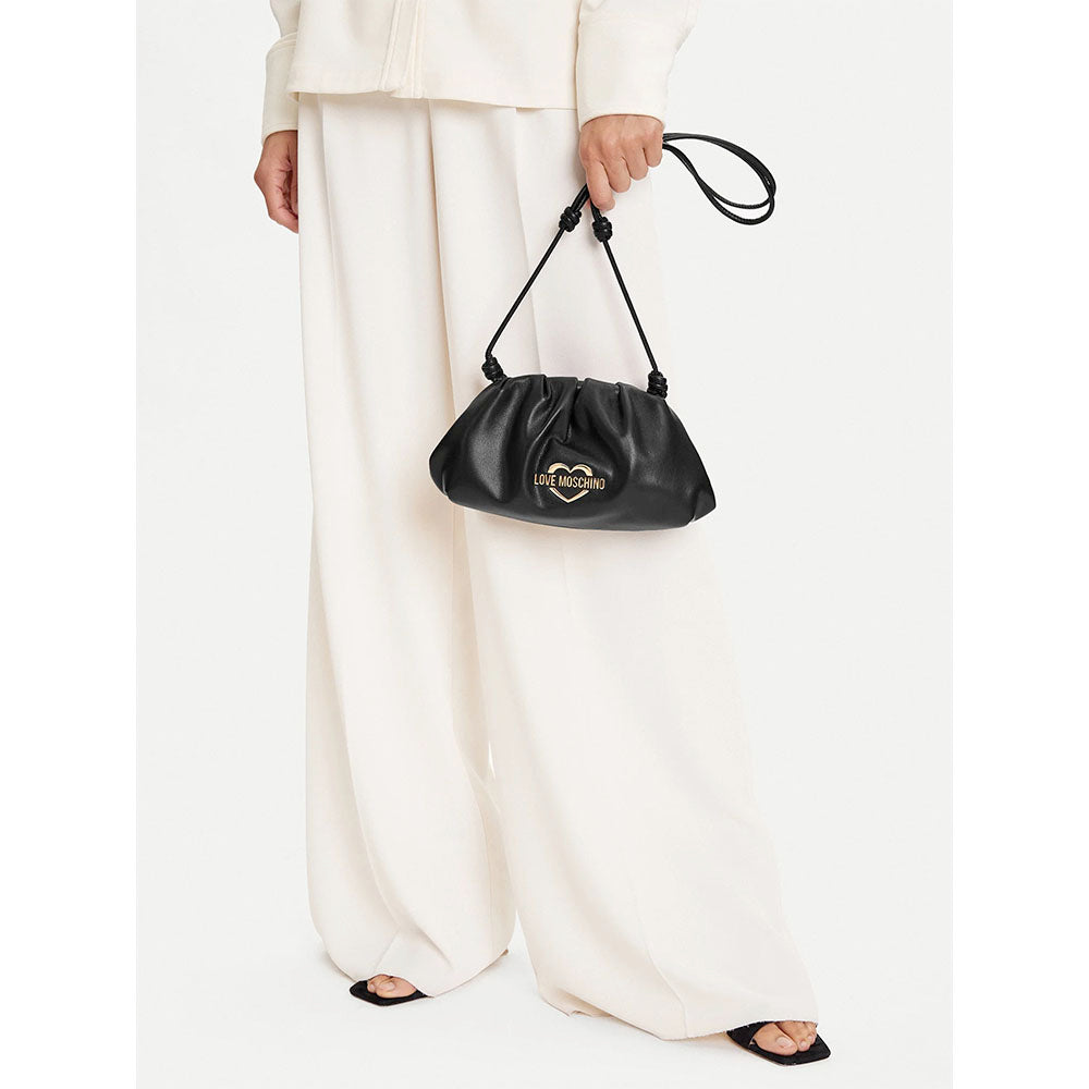 Clutch Donna con Tracolla LOVE MOSCHINO in Ecopelle Soft Nero