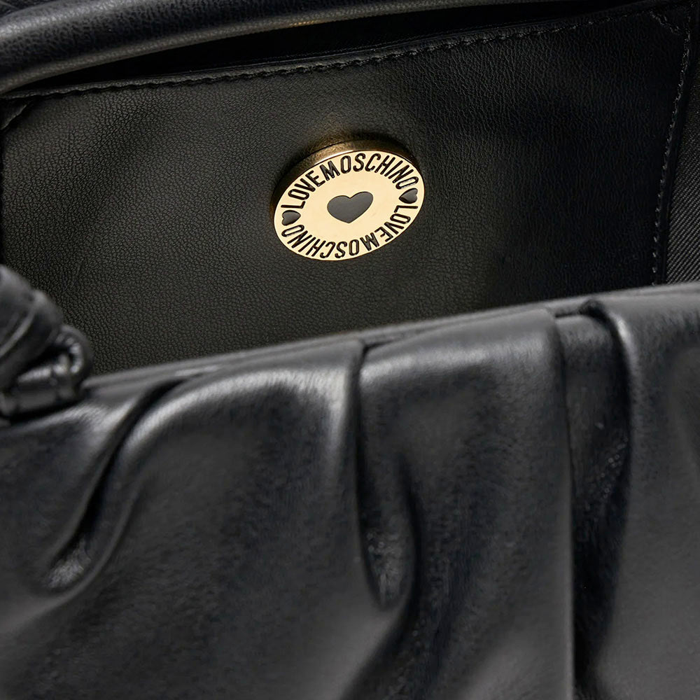Clutch Donna con Tracolla LOVE MOSCHINO in Ecopelle Soft Nero