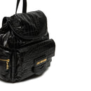 LOVE MOSCHINO Damen Rucksack Kroko-Print in Schwarz