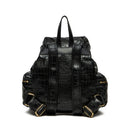 LOVE MOSCHINO Damen Rucksack Kroko-Print in Schwarz