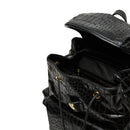 LOVE MOSCHINO Damen Rucksack Kroko-Print in Schwarz