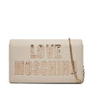 Clutch Donna con Tracolla LOVE MOSCHINO linea Sparkling Logo Avorio