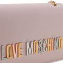 Damen-Schulter- und Umhängetasche LOVE MOSCHINO Bold Love Lettering-Linie in Puderrosa