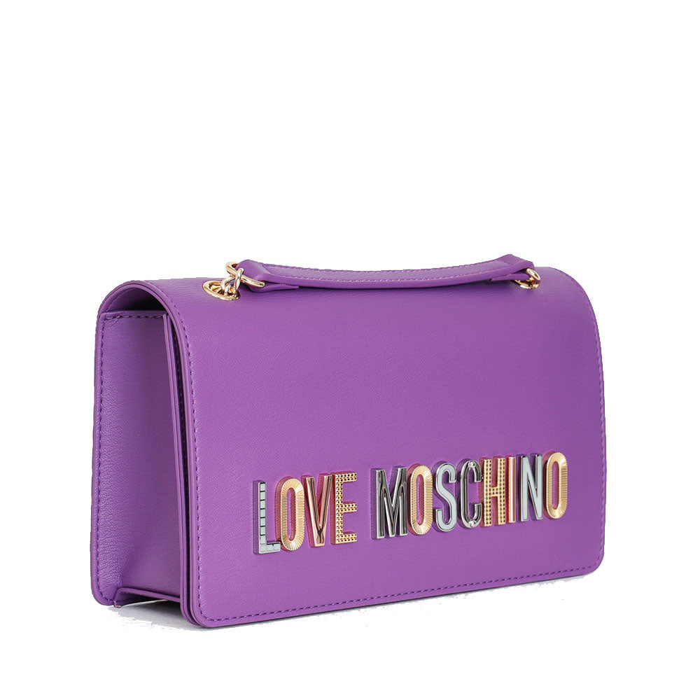 Borsa Donna a Spalla e a Tracolla LOVE MOSCHINO linea Bold Love Lettering Viola