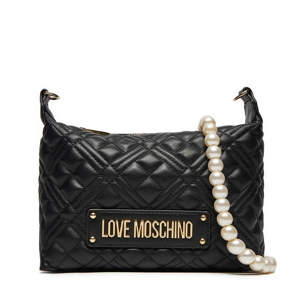 LOVE MOSCHINO PEARLS LINIE
Schwarze Hobo Bag Small 