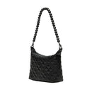 Hobo Bag Small LOVE MOSCHINO linea Pearls Trapuntata Nera con Logo Canna di Fucile