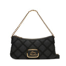 Hobo Bag Small LOVE MOSCHINO con Ricamo a Scacchi Nero