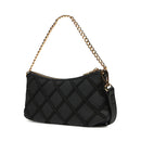 Hobo Bag Small LOVE MOSCHINO con Ricamo a Scacchi Nero