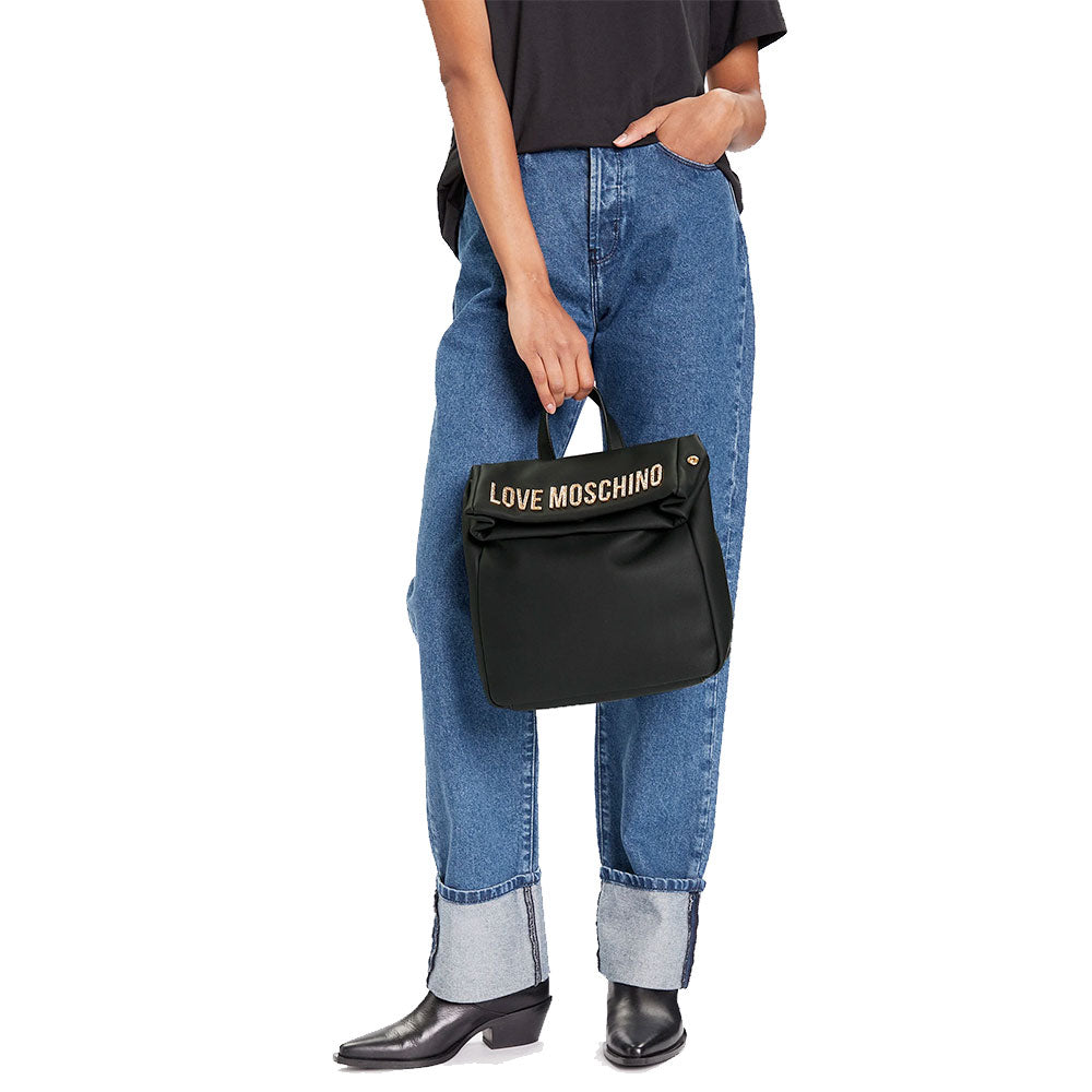 Zaino Donna con Pattina LOVE MOSCHINO Nero con Maxi Logo
