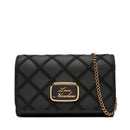 LOVE MOSCHINO 
Clutch für Damen mit schwarzer karierter Stickerei