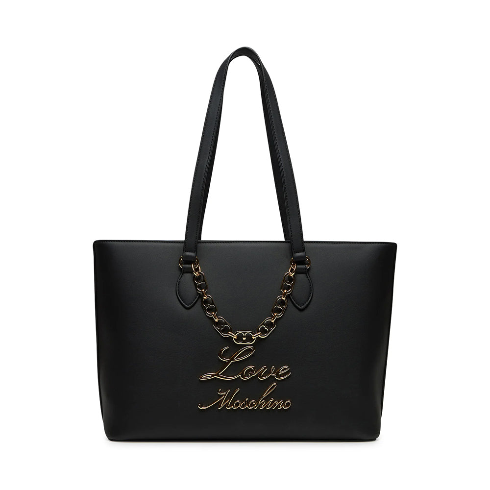 LOVE MOSCHINO LOVELY CHAIN LINIE
Schwarze Shopping Bag