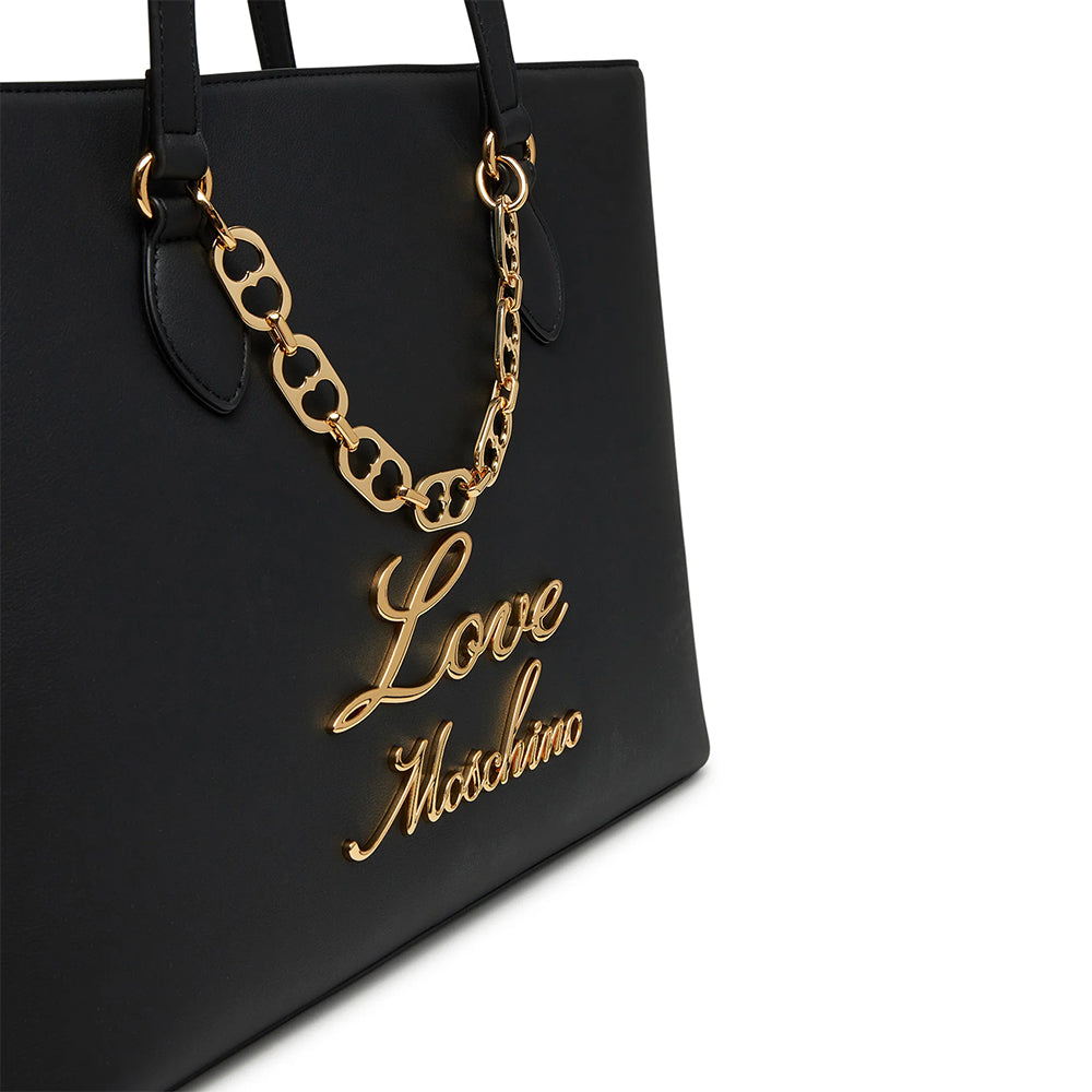 LOVE MOSCHINO LOVELY CHAIN LINIE
Schwarze Shopping Bag