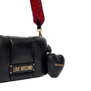 Borsa Donna a Tracolla LOVE MOSCHINO linea Puffy Logo Trapuntata Imbottita Nera