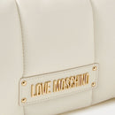 Borsa Donna a Tracolla LOVE MOSCHINO linea Puffy Logo Trapuntata Imbottita Avorio