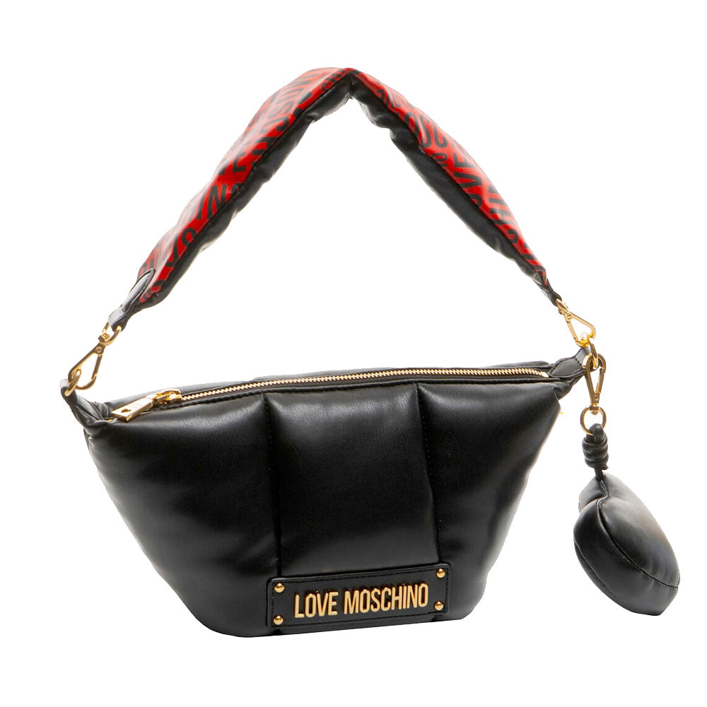 Borsa a Spalla LOVE MOSCHINO linea Puffy Logo Trapuntata Imbottita Nera