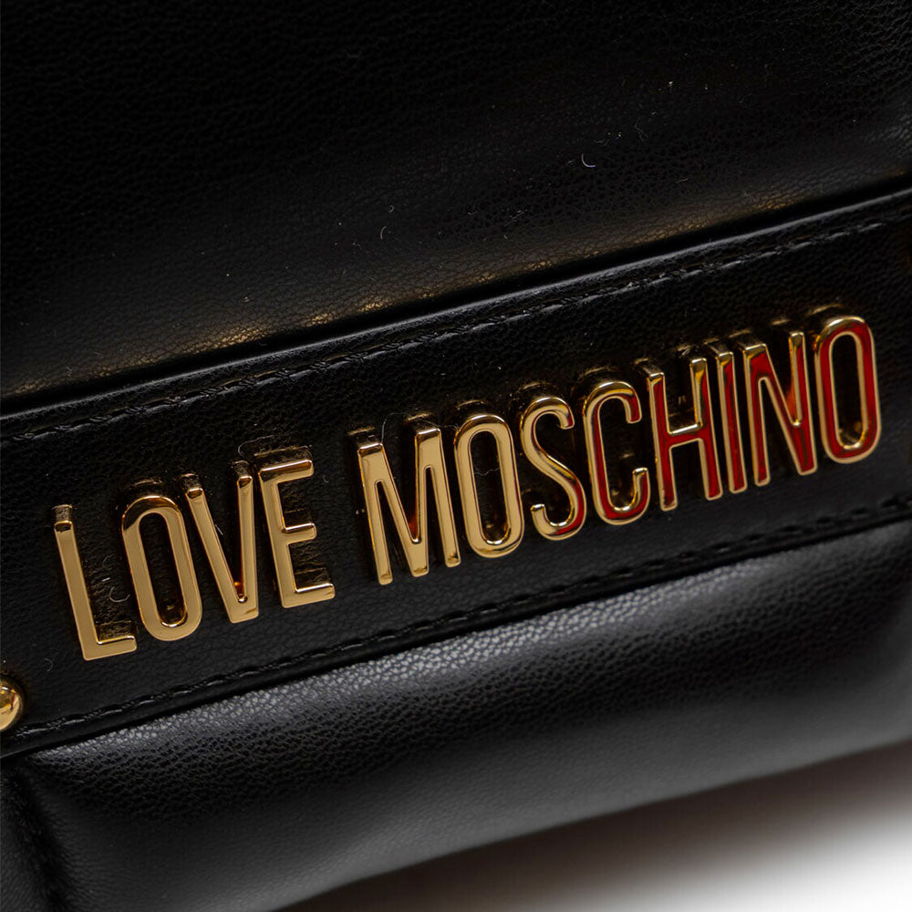 Borsa a Spalla LOVE MOSCHINO linea Puffy Logo Trapuntata Imbottita Nera