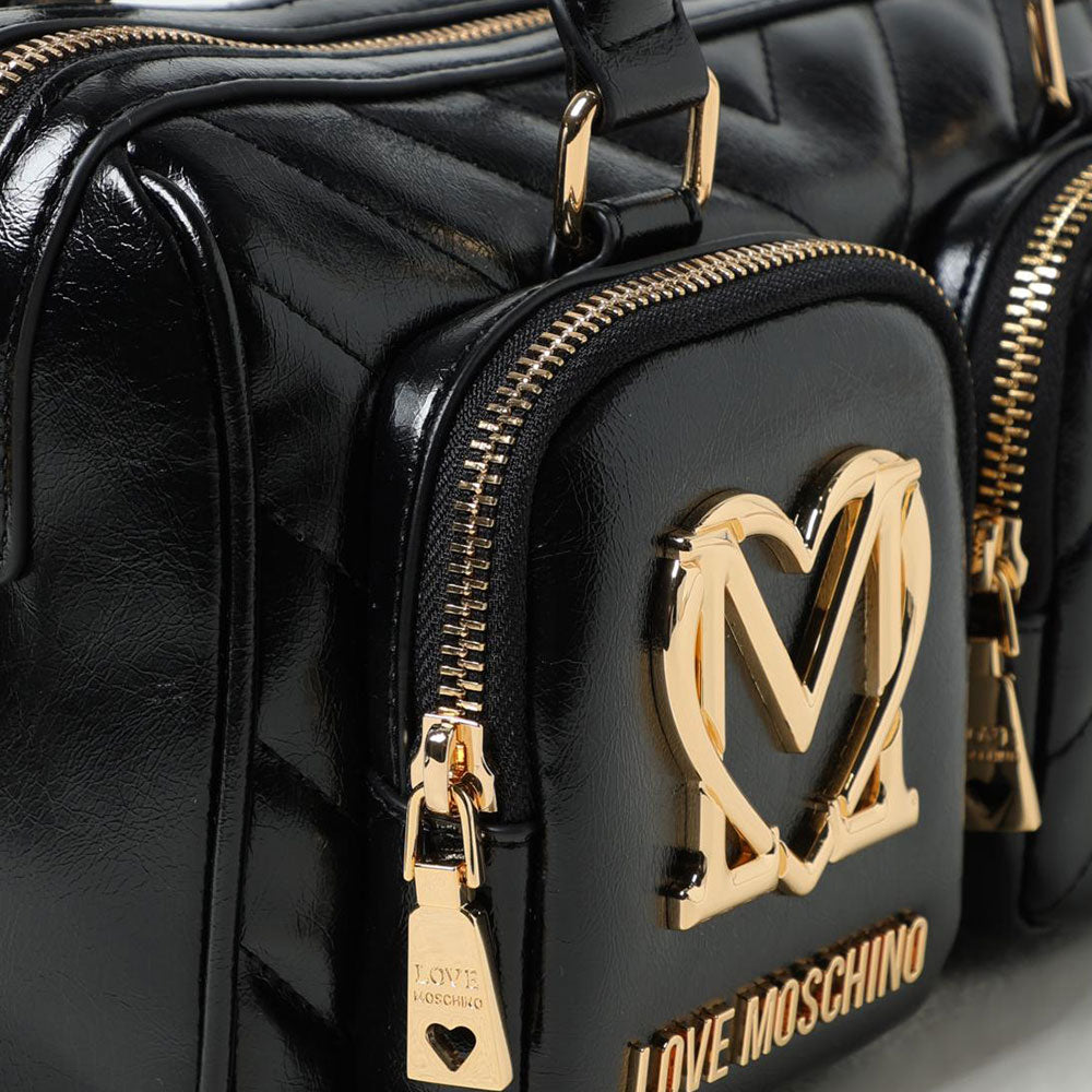 LOVE MOSCHINO Damen Handtasche City Pockets Line Schwarz