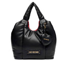 Maxi Shopping Bag LOVE MOSCHINO linea Puffy Logo Trapuntata Imbottita Nera