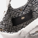 Maxi Shopping Bag LOVE MOSCHINO linea Puffy Logo Trapuntata Imbottita Avorio