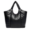 Maxi Shopping Bag LOVE MOSCHINO linea Puffy Logo Trapuntata Imbottita Nera