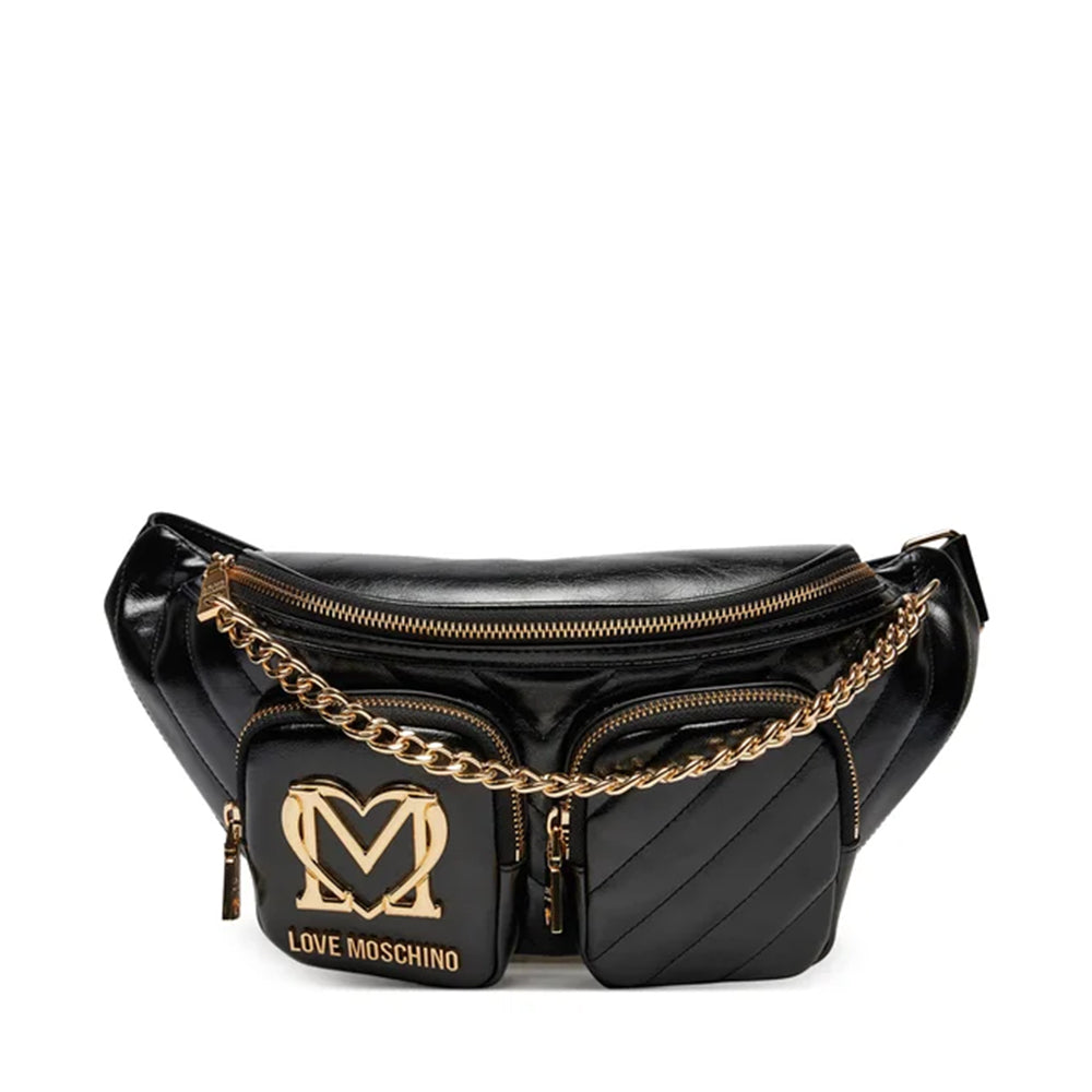 Marsupio Trapuntato LOVE MOSCHINO linea City Pockets Nero