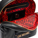Zaino Donna LOVE MOSCHINO linea Puffy Logo Trapuntato Imbottito Nero