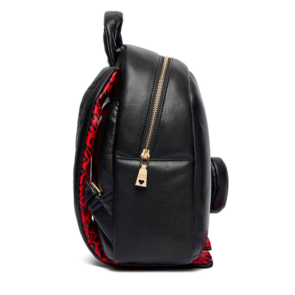 Zaino Donna LOVE MOSCHINO linea Puffy Logo Trapuntato Imbottito Nero