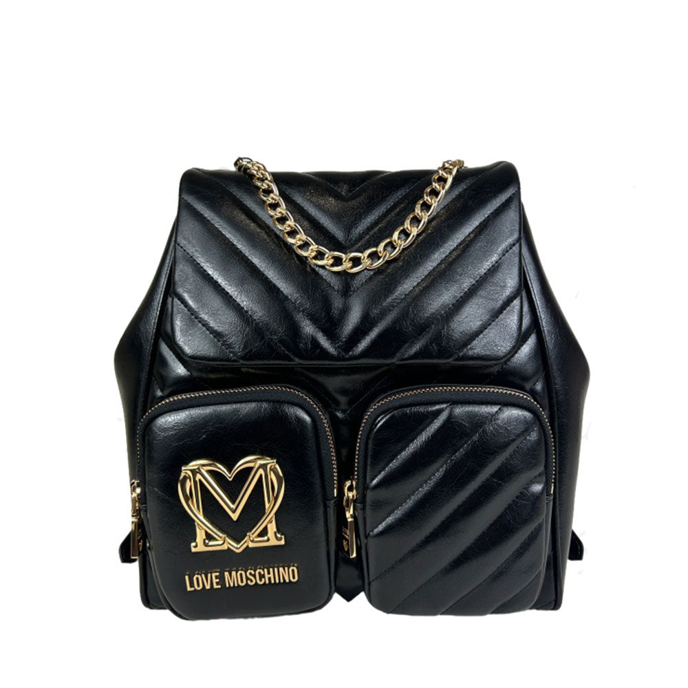 Zaino Donna Trapuntato LOVE MOSCHINO linea City Pockets Nero