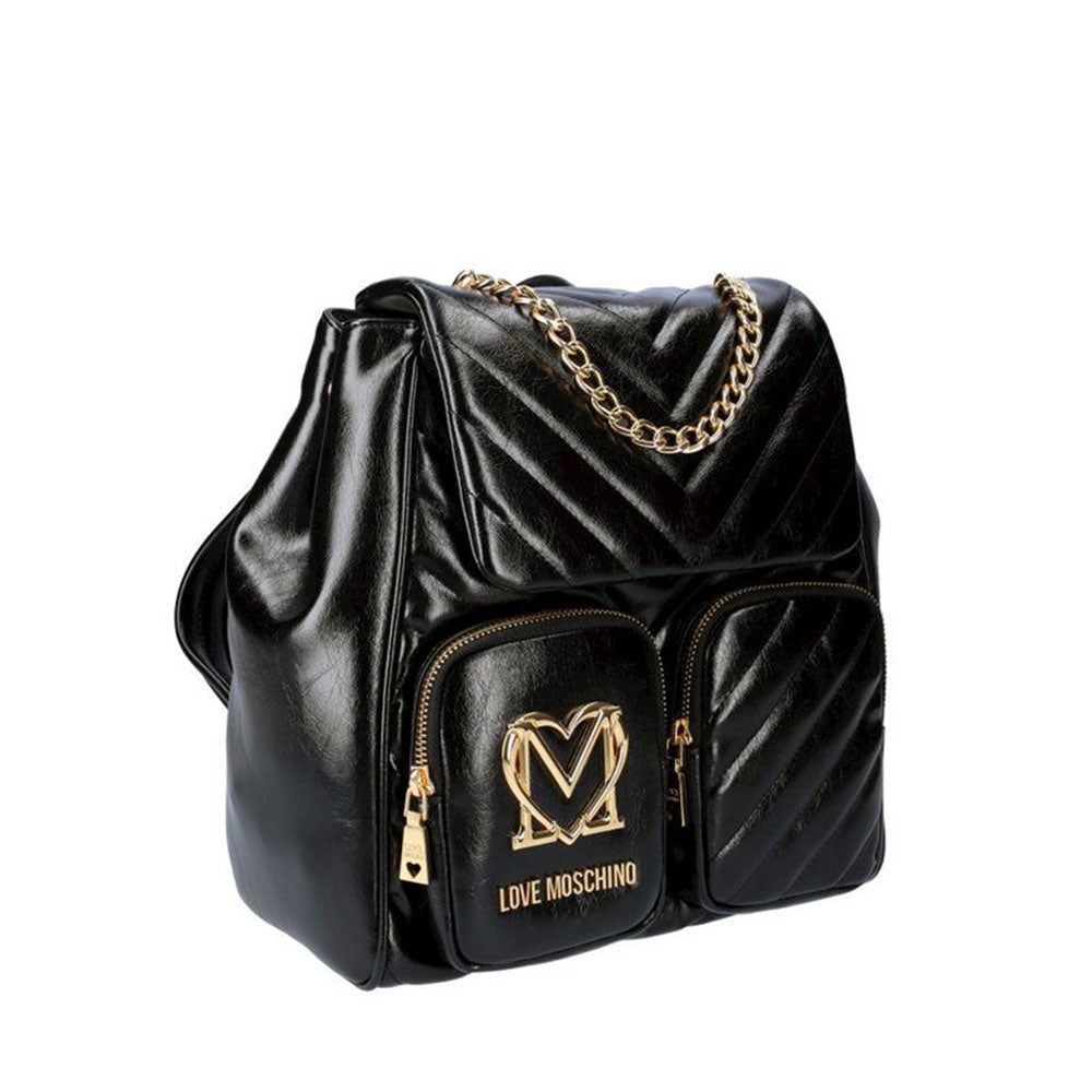 Zaino Donna Trapuntato LOVE MOSCHINO linea City Pockets Nero