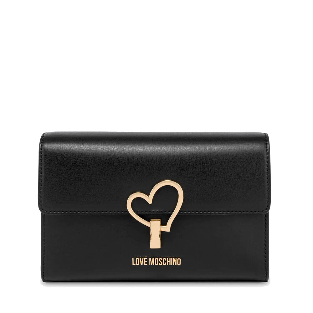 Clutch Donna con Tracolla LOVE MOSCHINO Nera con Cuore