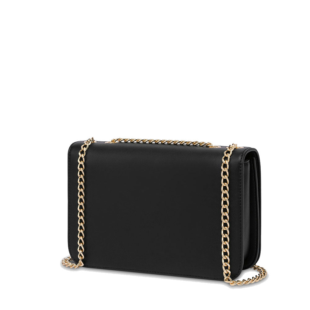 LOVE MOSCHINO Damen Umhängetasche Bunte Herzlinie Schwarz