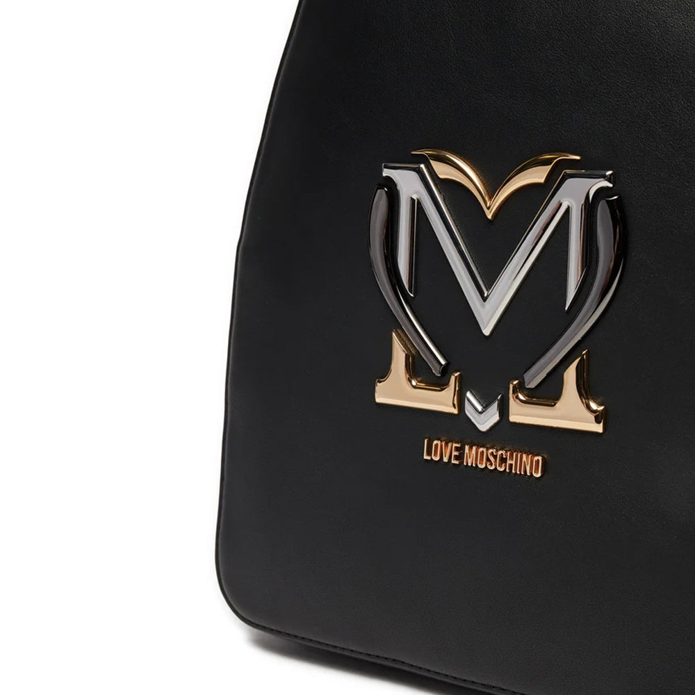 LOVE MOSCHINO Damenrucksack Bunte Herzlinie Schwarz