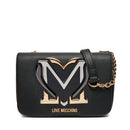 LOVE MOSCHINO Damen Umhängetasche Bunte Herzlinie Schwarz