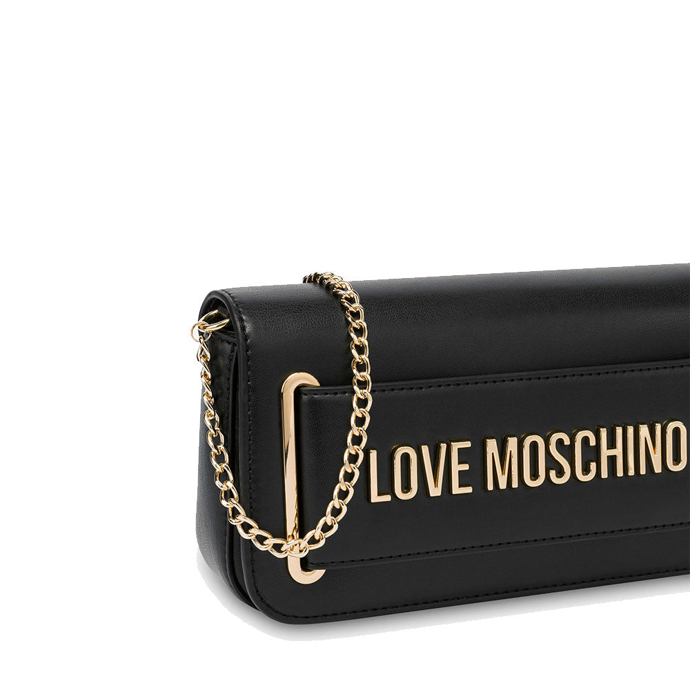 Clutch Donna con Tracolla LOVE MOSCHINO linea Smart Daily Lettering Logo Nero