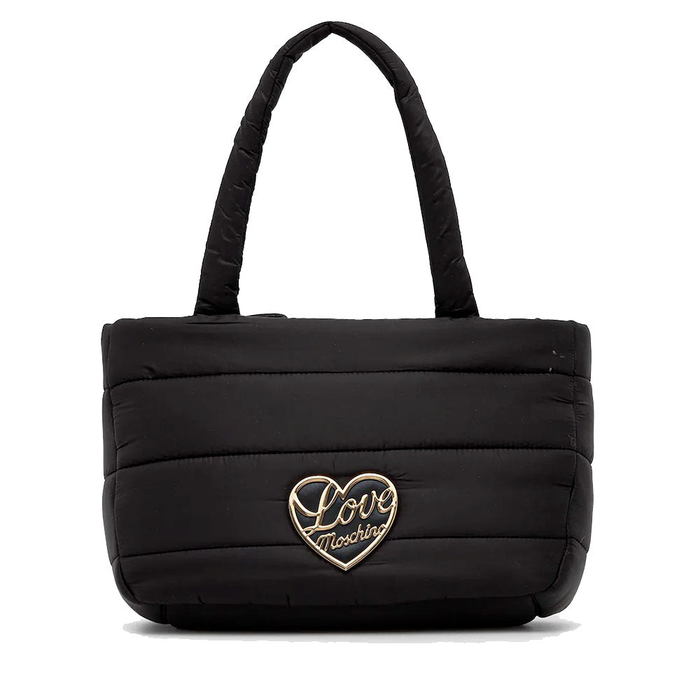 Shopping Bag Donna LOVE MOSCHINO in Nylon Trapuntato Nero