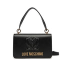 LOVE MOSCHINO 
Schwarze Umhängetasche aus Leder mit Riemen