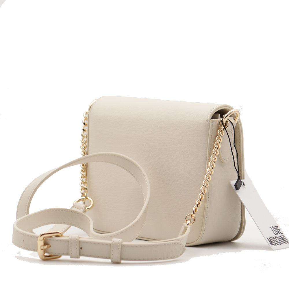 Borsa Donna a Tracolla LOVE MOSCHINO linea Cupid Avorio con Logo
