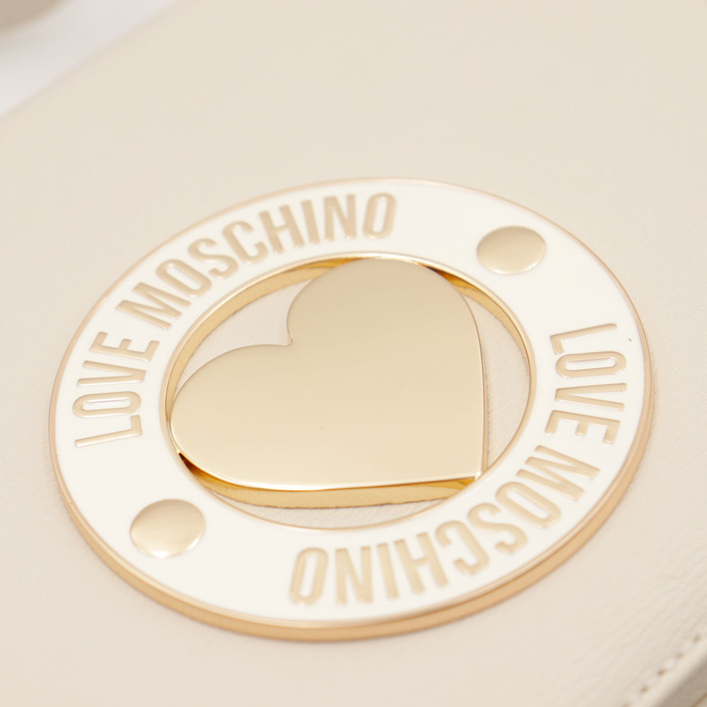 Borsa Donna a Tracolla LOVE MOSCHINO linea Cupid Avorio con Logo