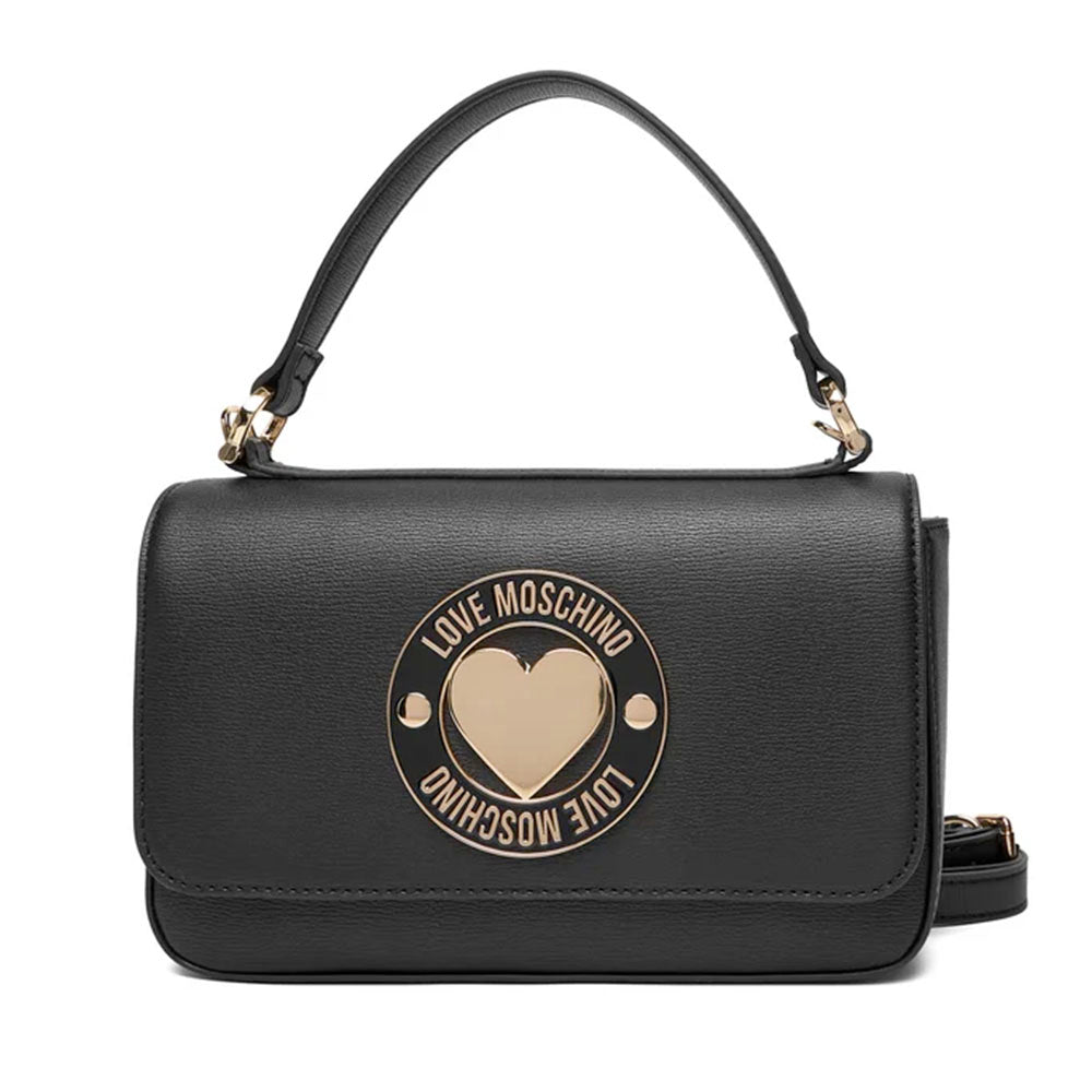 Borsa Donna a Mano con Tracolla LOVE MOSCHINO linea Cupid Nera con Logo