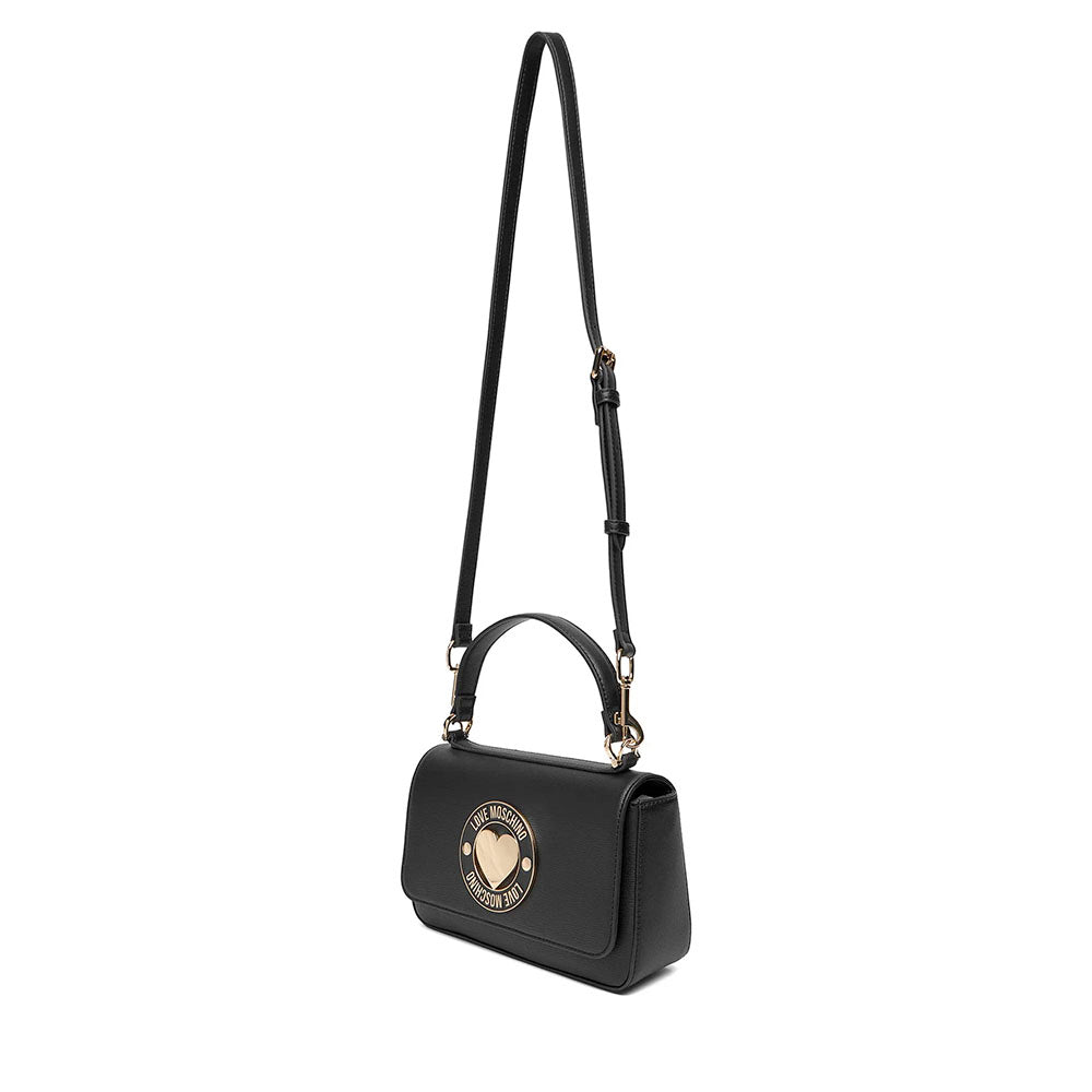 Borsa Donna a Mano con Tracolla LOVE MOSCHINO linea Cupid Nera con Logo