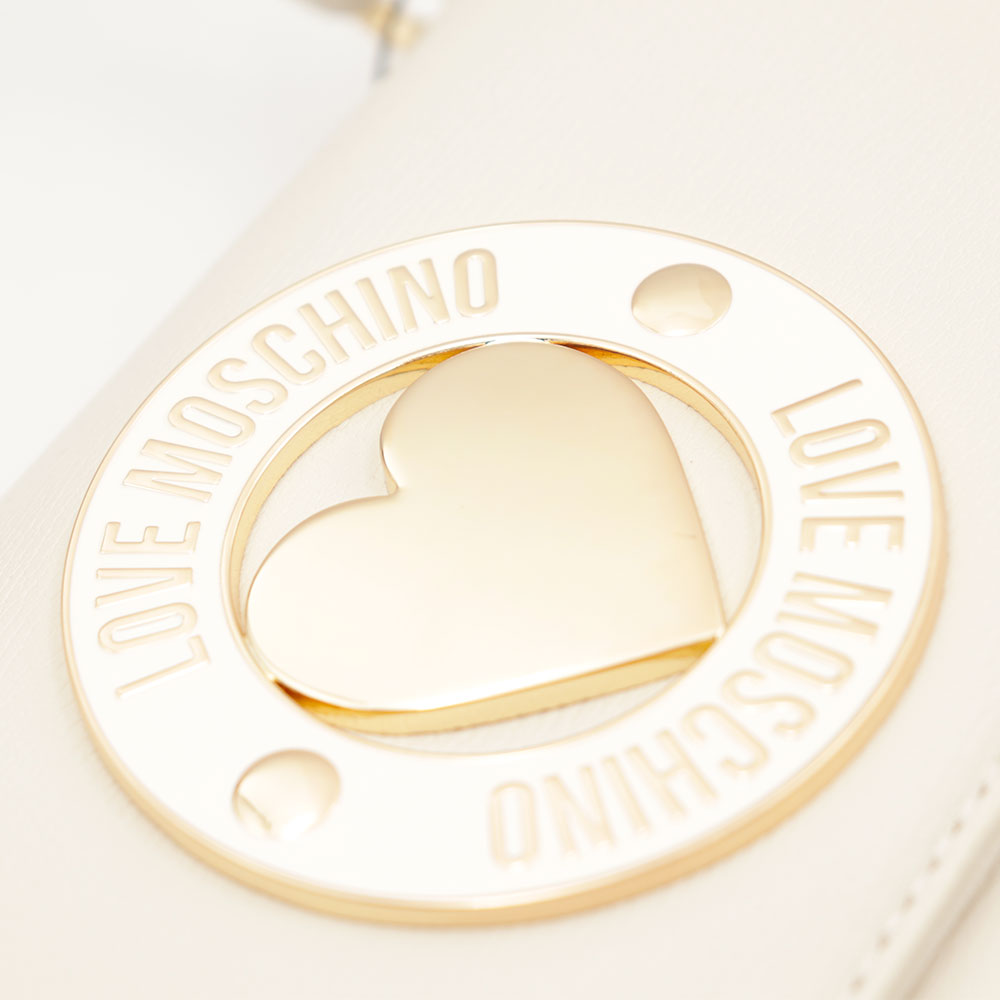 Borsa Donna a Mano con Tracolla LOVE MOSCHINO linea Cupid Avorio con Logo