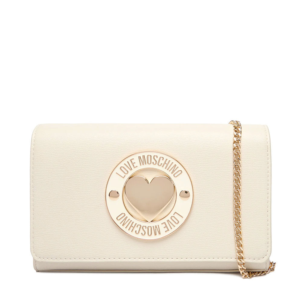 Clutch Donna con Tracolla LOVE MOSCHINO Avorio con Logo