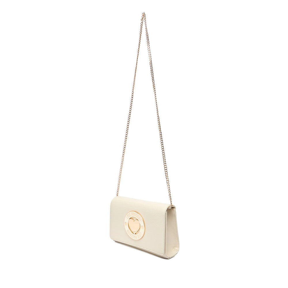 Clutch Donna con Tracolla LOVE MOSCHINO Avorio con Logo