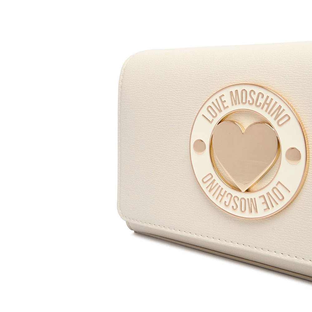 Clutch Donna con Tracolla LOVE MOSCHINO Avorio con Logo
