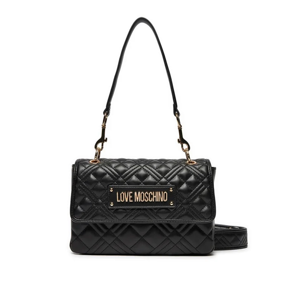 Borsa Donna a Spalla LOVE MOSCHINO linea Logo Lettering Nero