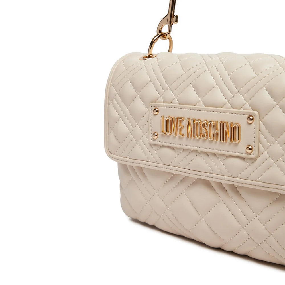 Borsa Donna a Spalla LOVE MOSCHINO linea Logo Lettering Avorio