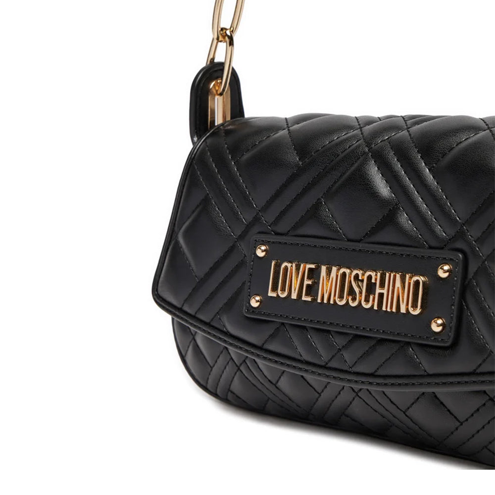 Hobo Bag Trapuntata LOVE MOSCHINO linea Lettering Logo colore Nero