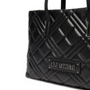 Shopping Bag Trapuntata LOVE MOSCHINO linea Quilted colore Nero con Logo Canna di Fucile JC4373