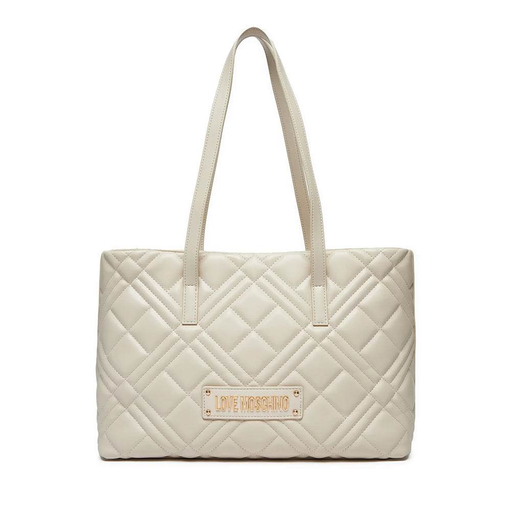 Shopping Bag Trapuntata LOVE MOSCHINO linea Quilted Avorio JC4373